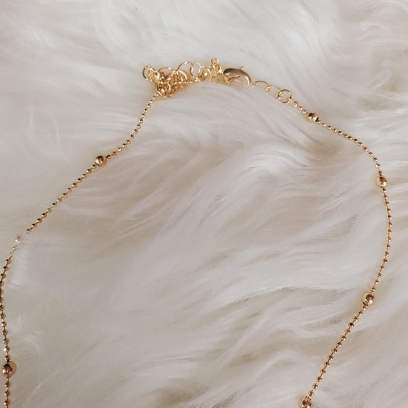 Dried flower boho pendant necklace gold tone - Picture 6 of 7